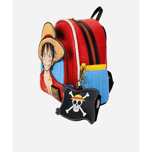 NYCC Limited Edition One Piece Luffy Cosplay Mini Backpack With Coin Bag NWT - Picture 3 of 7